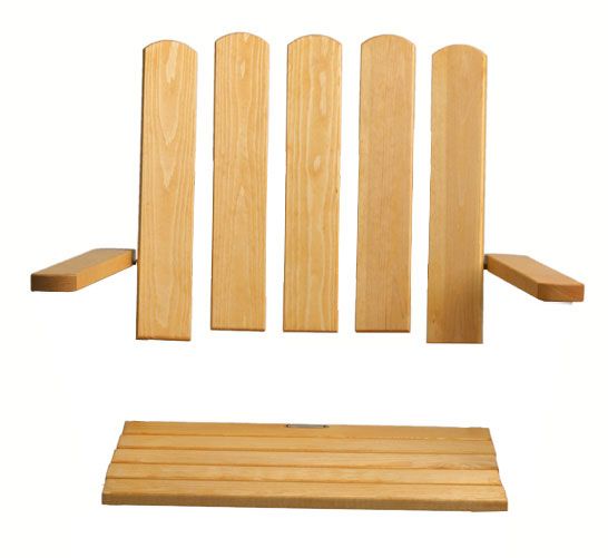 Puusarja A2, 50 cm Käsittelemätön mänty, sis. ruuvin 50 cm Istuimen leveys