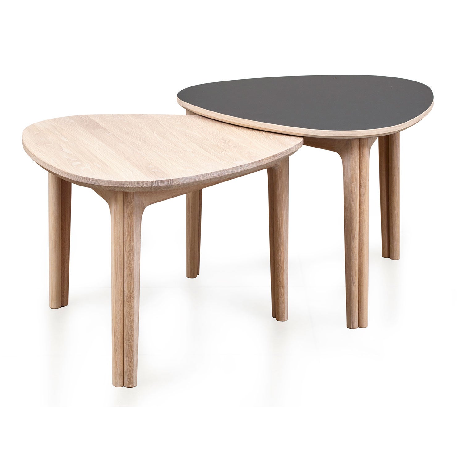 Sm206 sohvapöytä tammi massiivipuu valkoöljy 65X63X43Cm