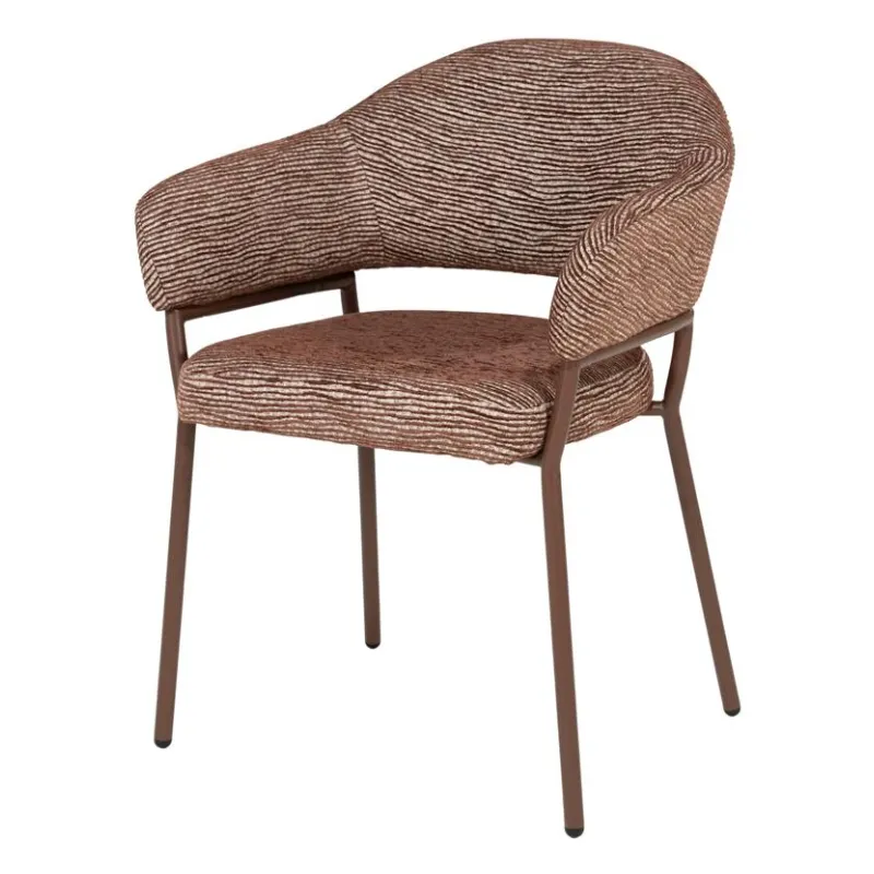 Noda 61x61x80 cm Metalli, Vaahtomuovi & Kangas chestnut brown