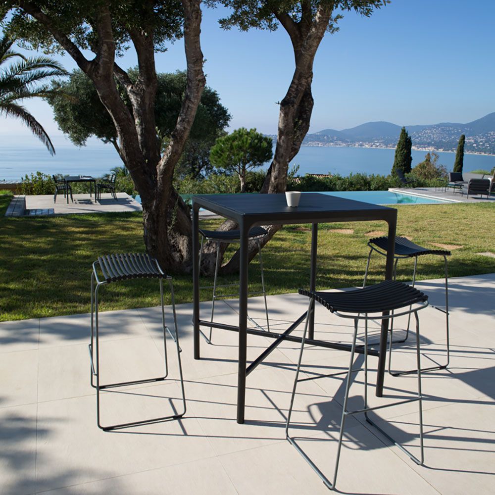 Four barbord 90x90 cm musta alumiini