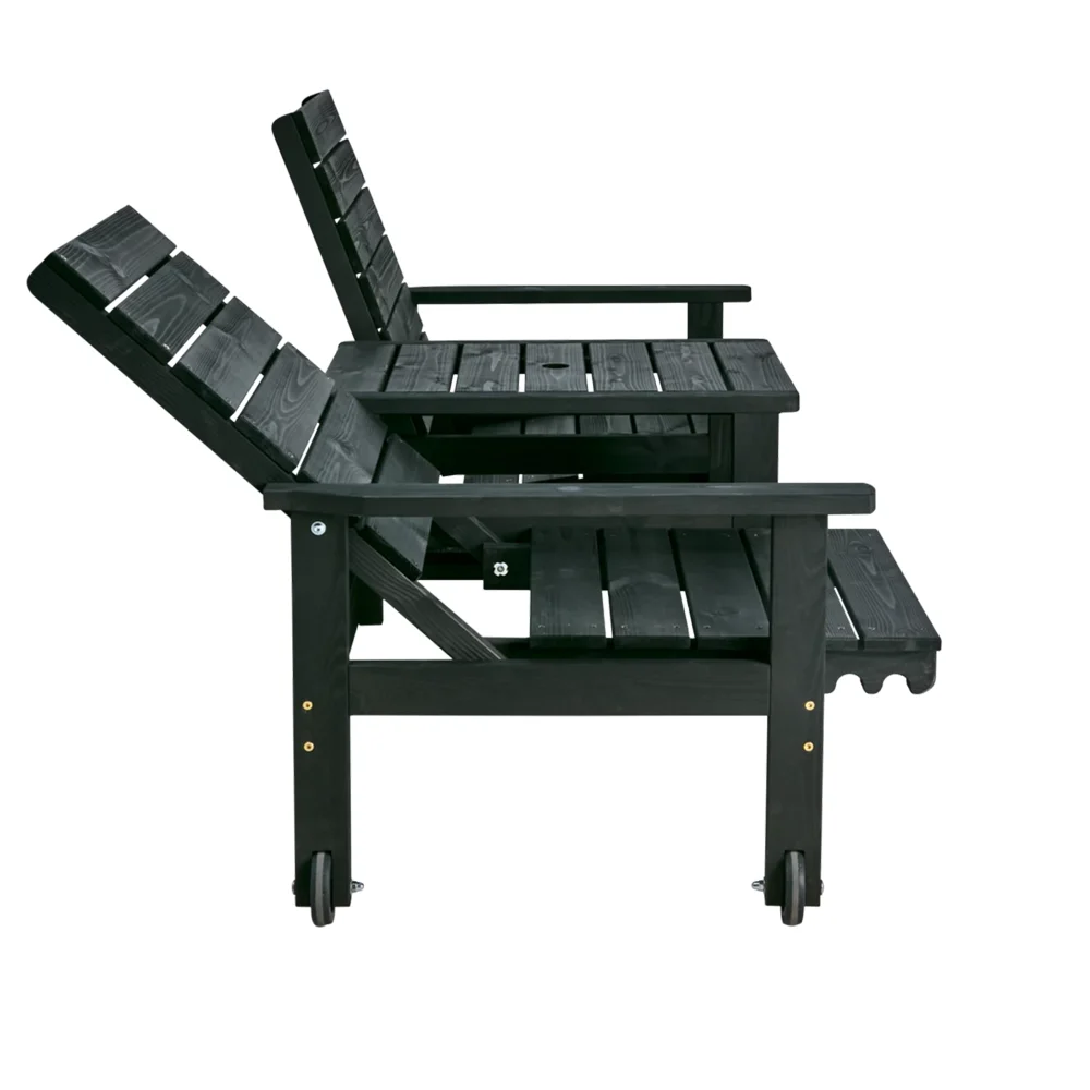 DU o JA 2-istuttava sohva Musta