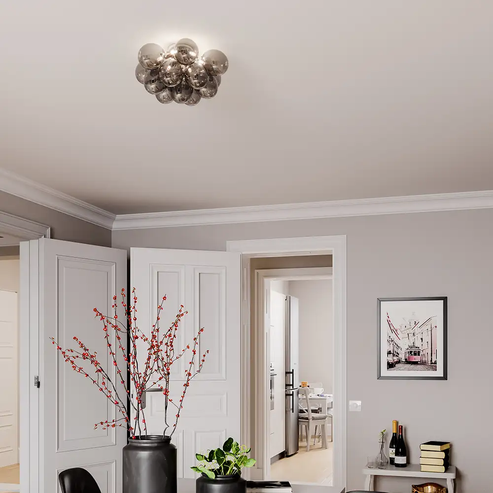 Gross kattoplafondi Ø30 cm Savunharmaa