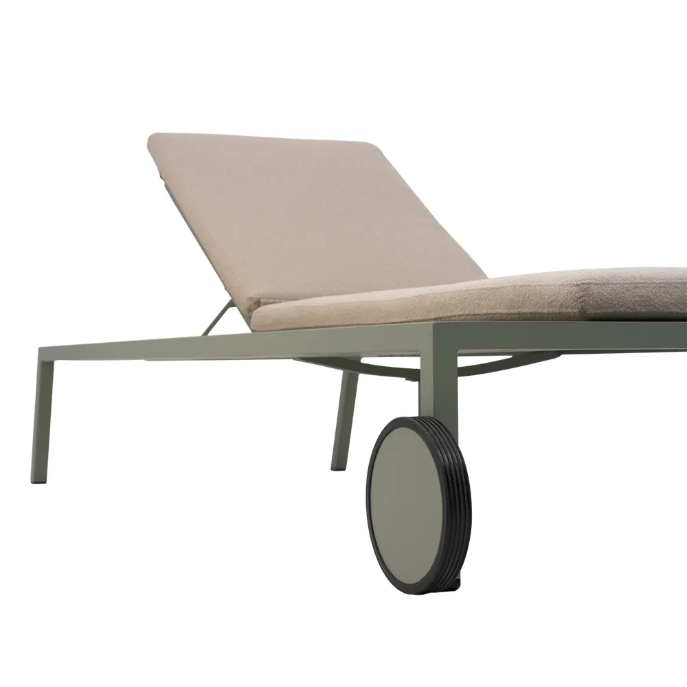 2-pakkus Samvaro aurinkotuoli  Dusty green / Teddy beige