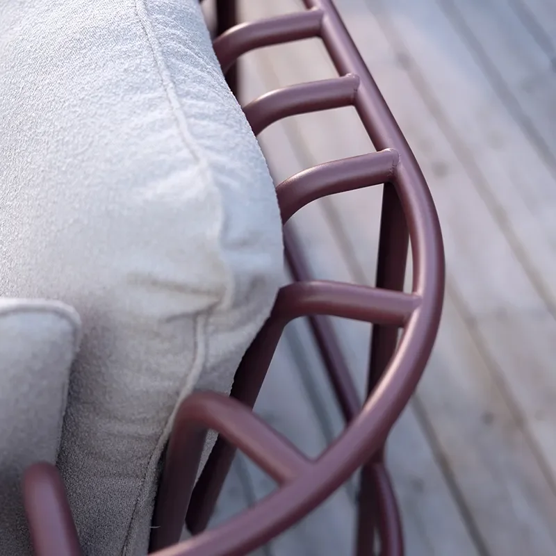 Collier nojatuoli  Zin red / Teddy beige