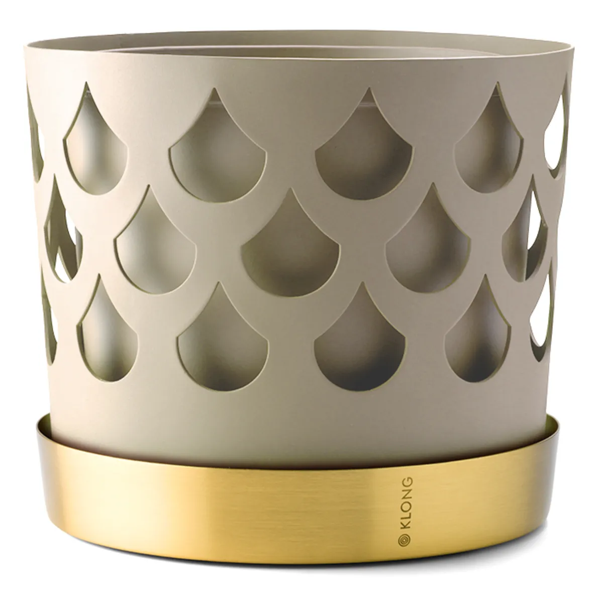 Trio Drop Medium tarjotin beige messinki