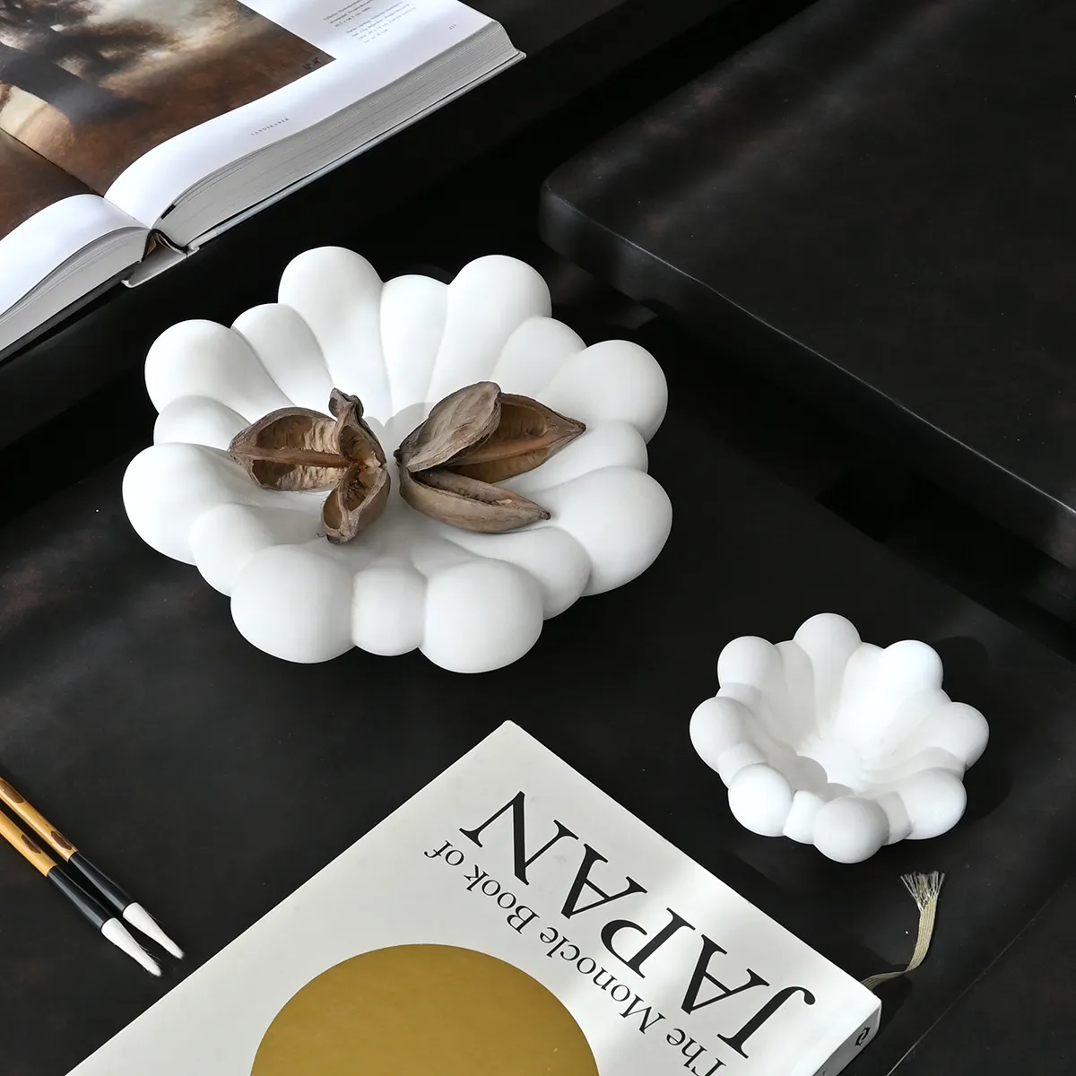 Käsintehty koristekulho Bloom Bone White Ø 15,5 cm