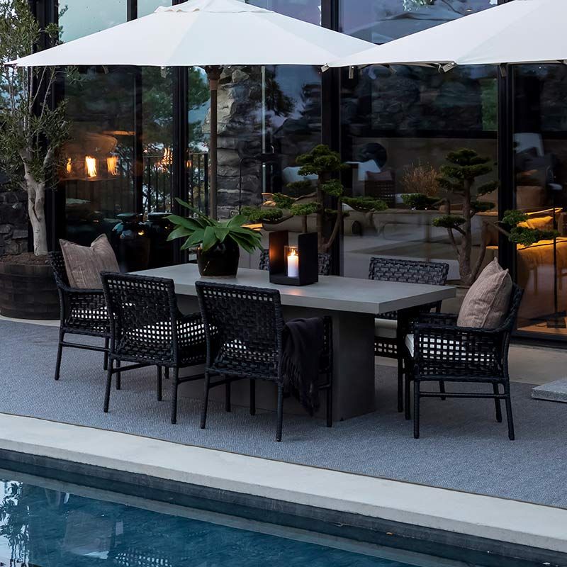 Campos Delgado ruokapöytä 90 x 200 betoni 6 cm Artwood