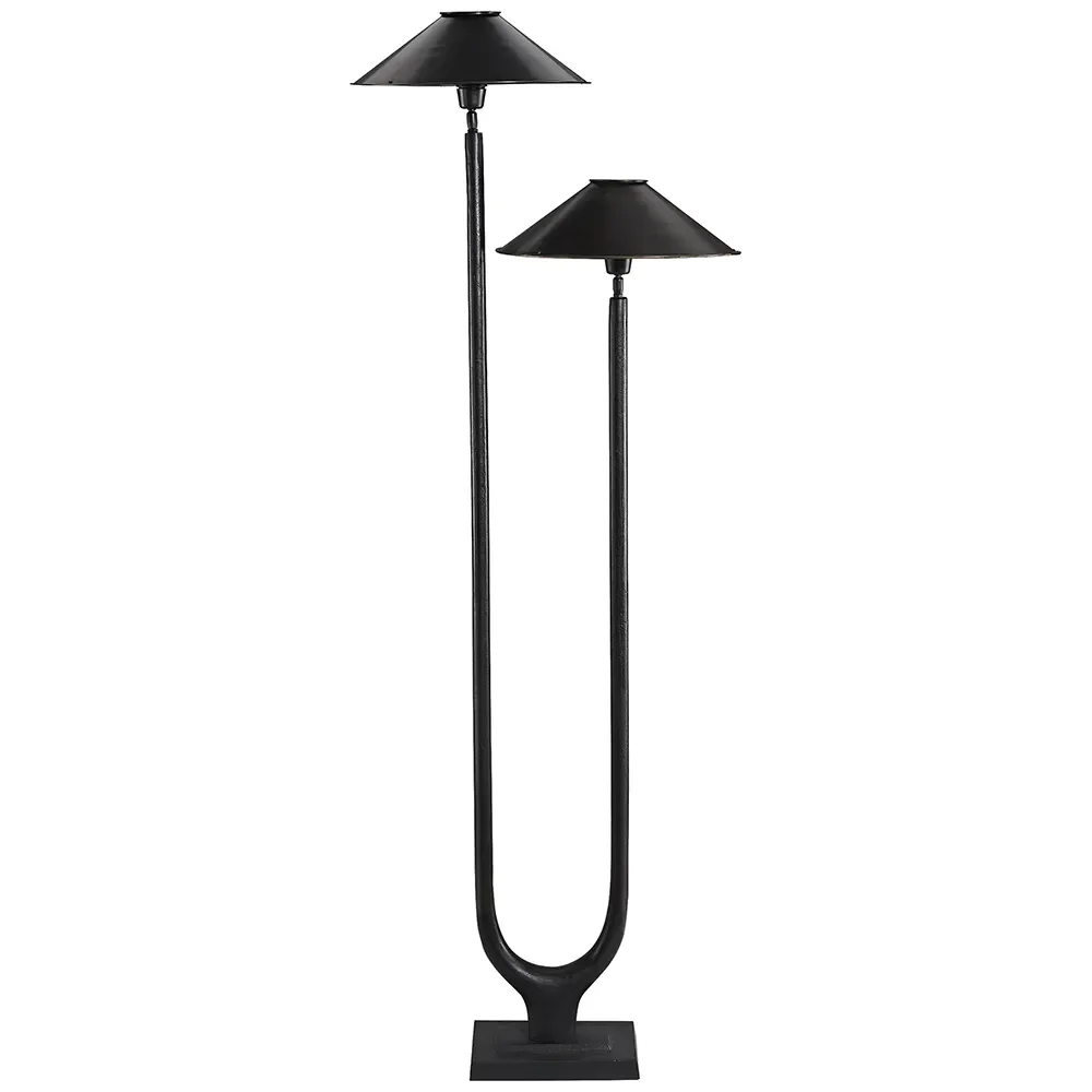 Twin Floor Lamp antiikki pronssi