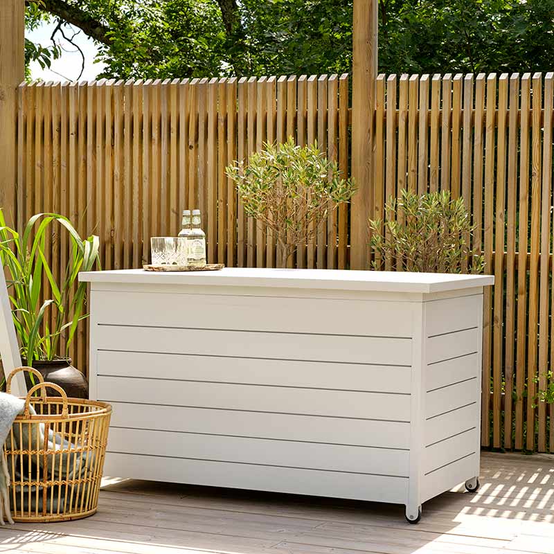 Gäster pehmustelaatikko suuri valkoinen Brafab