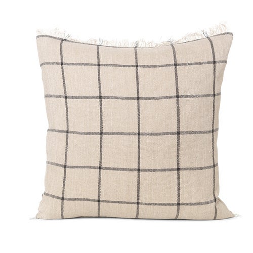 Calm Tyynyliina 50x50 - Camel / Black Ferm Living