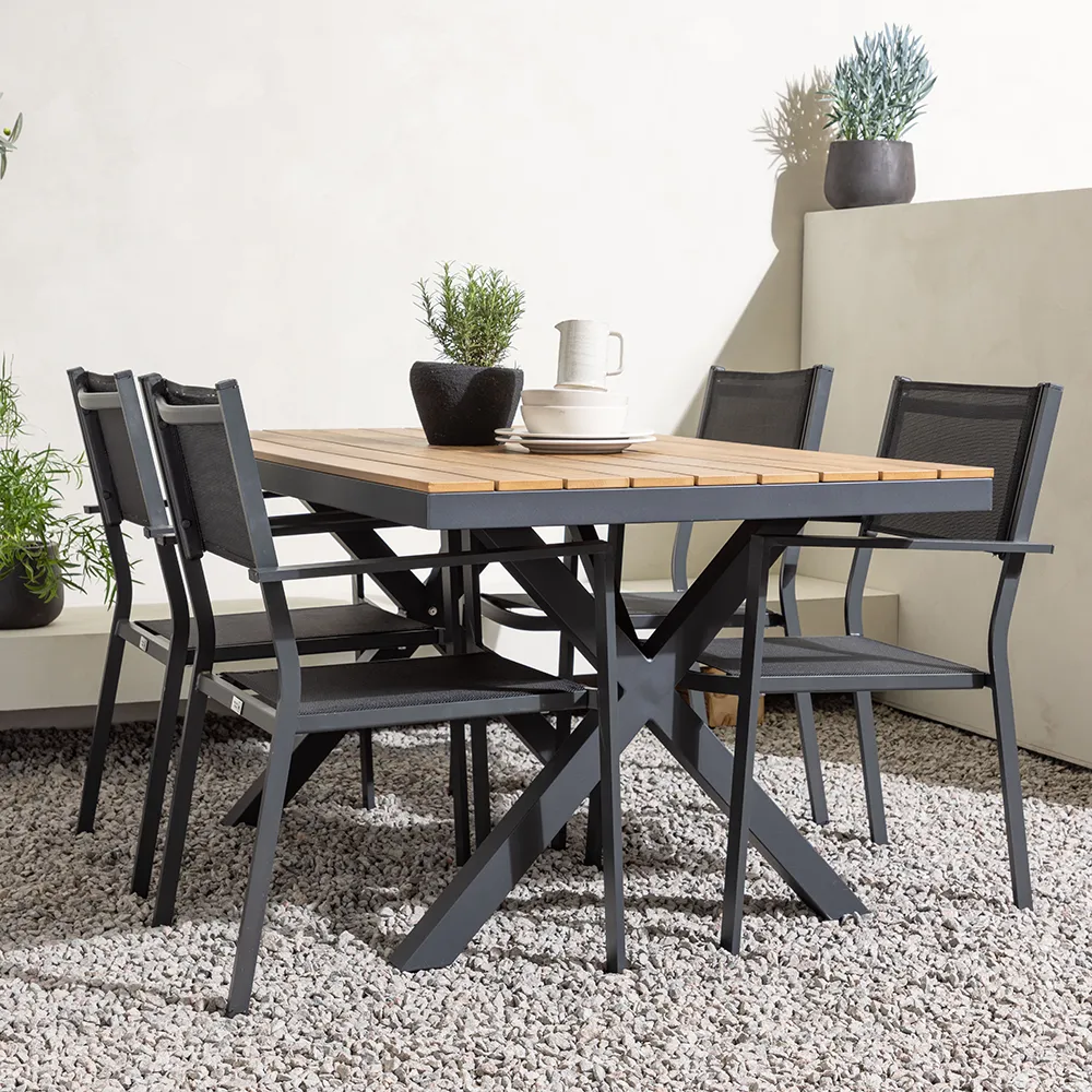 Copacabana ruokapöytätuoli Musta 2 kpl