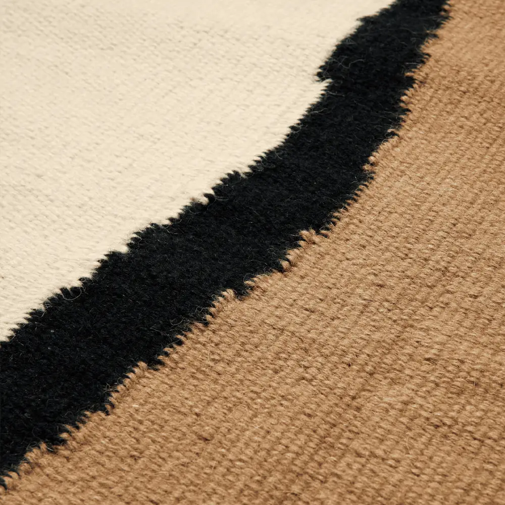 Soil Kelim Matto 70x180 cm - Dark Sand/Off-white