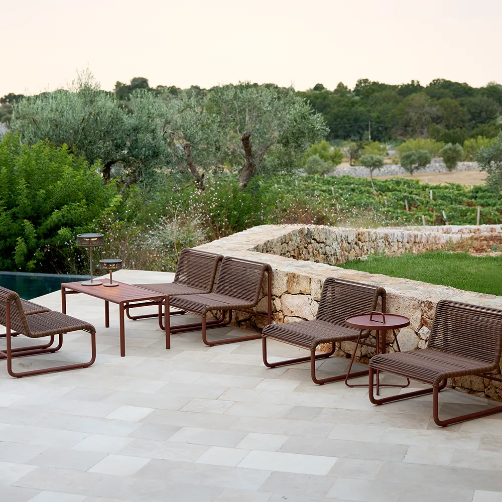Al Dente lounge tuoli Weave Desert red