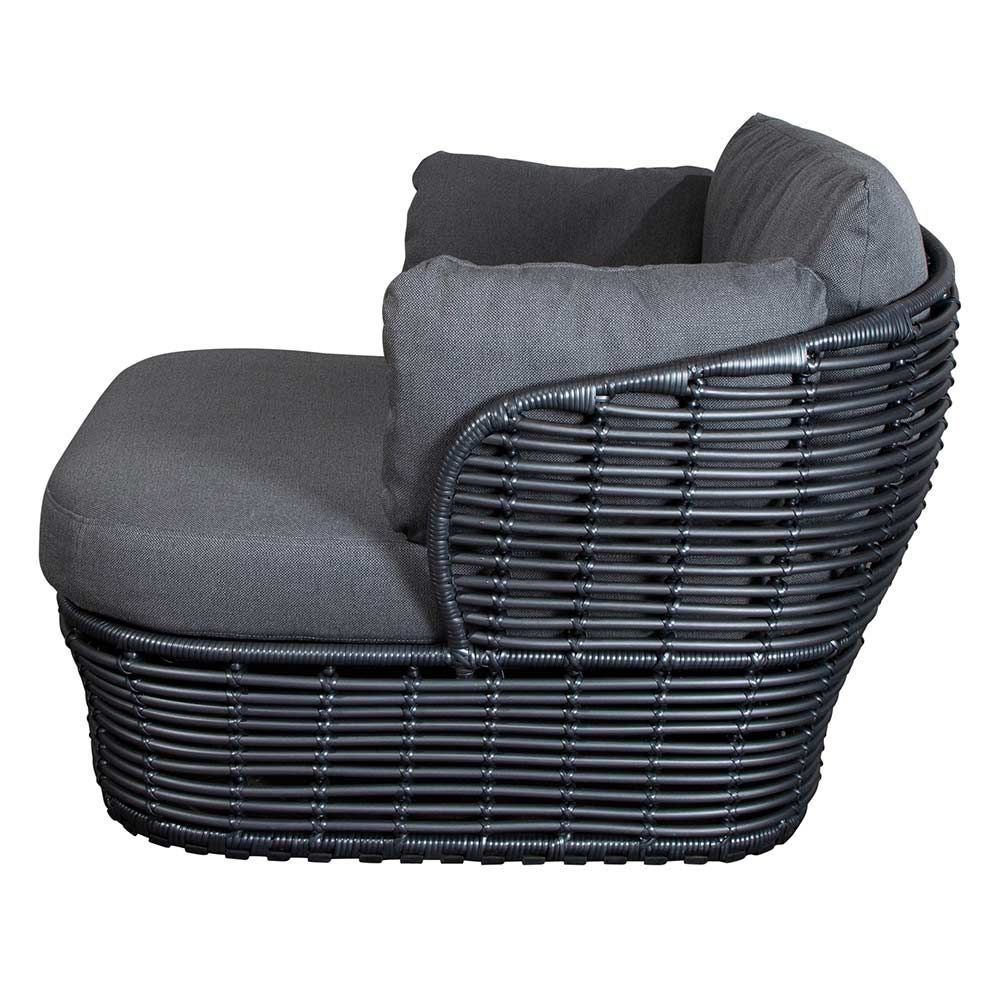 Basket lounge-nojatuoli Graphite konstrotting sis. harmaa Airtouch tyynysetit
