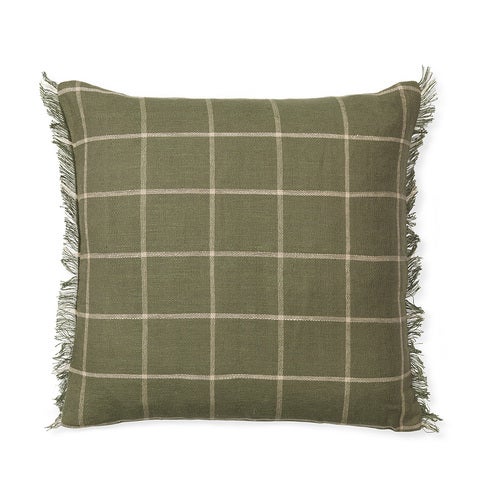 Calm Tyynyliina 50x50 - Olive/Off-white