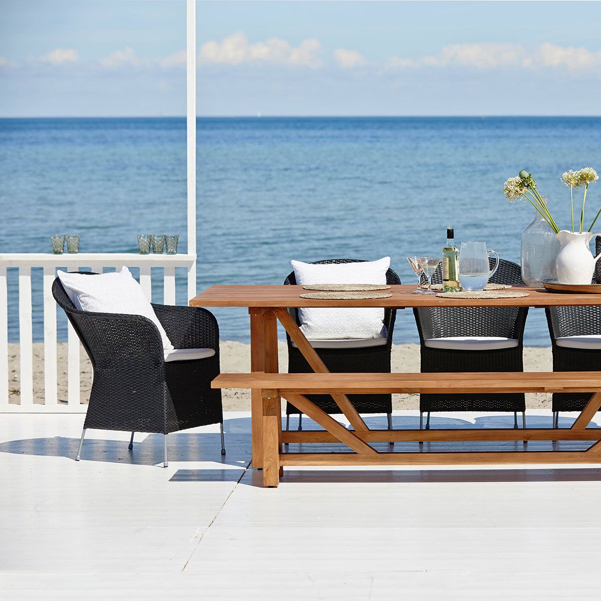 George penkki 220 cm tiikki