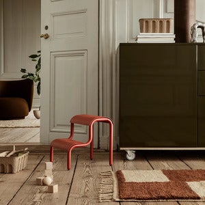 Mara solmittu matto 120x80 cm tummanharmaa/valkoinen