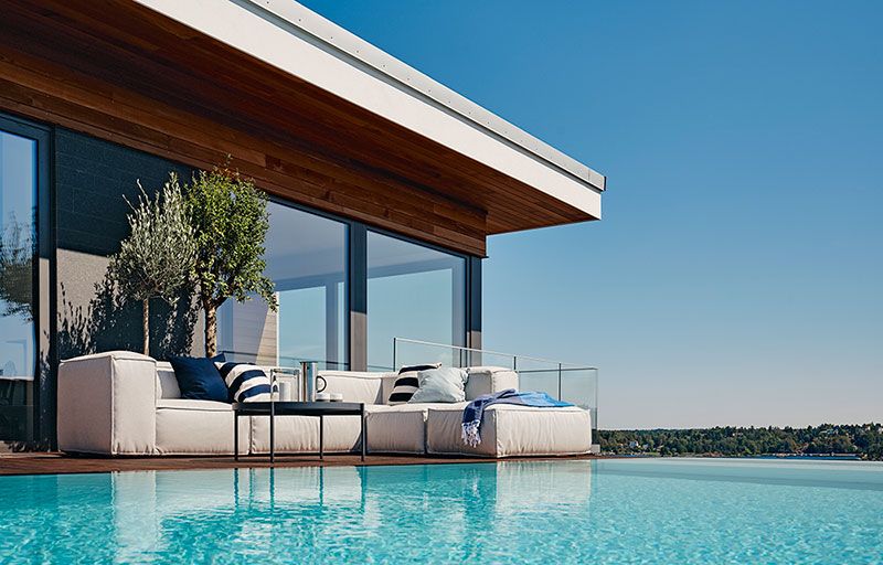 Asker keskiosa suuri vaaleanharmaa Skargaarden