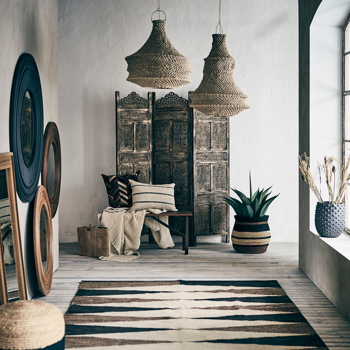  NEST lampunvarjostin luonnollinen Ø50cm K50cm