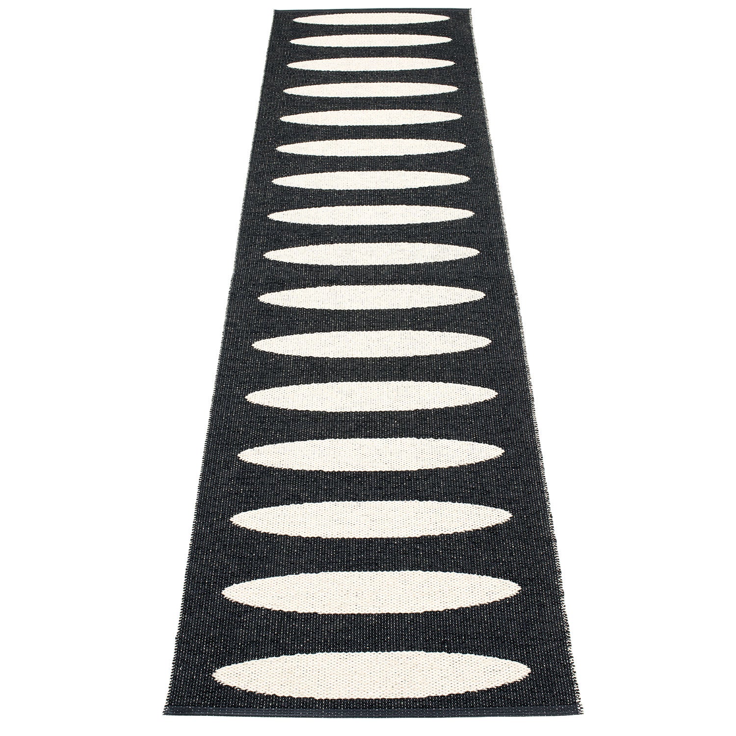 Ella matto 70x300 cm black / vanilla 