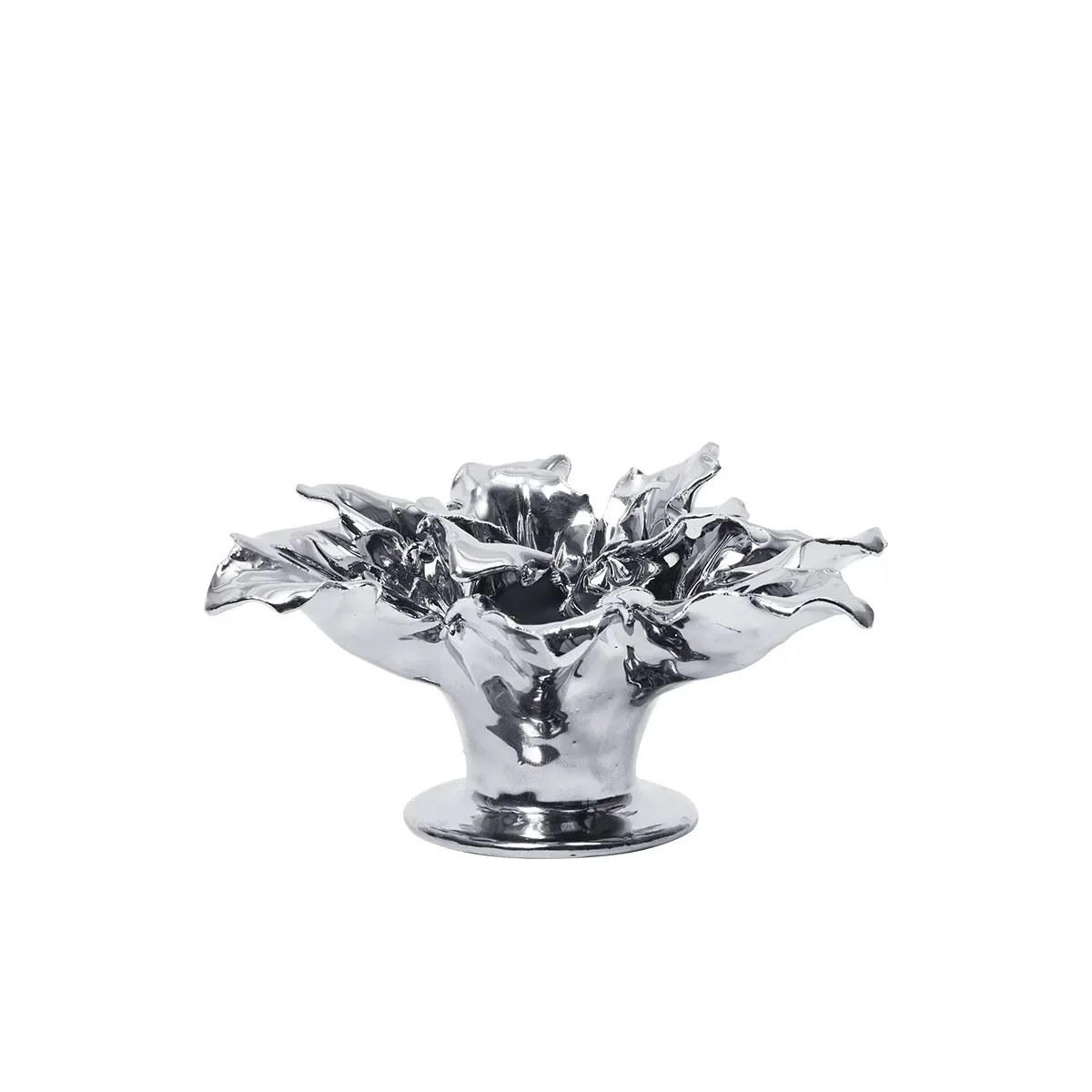 Kynttilänjalka Holly Leaf Silver Ø 12 cm