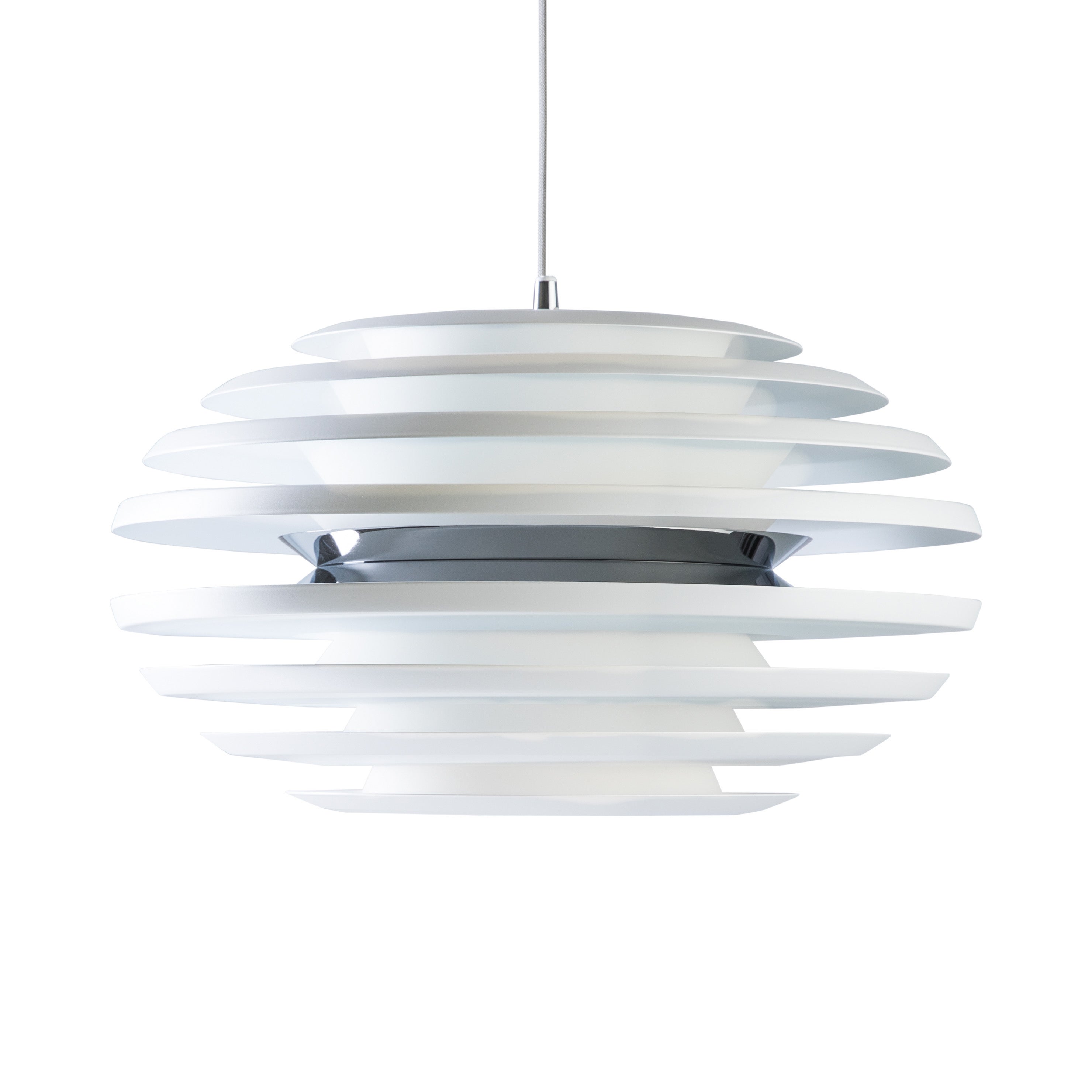 Ellipse riippuvalaisin D500 mattavalkoinen/kromi