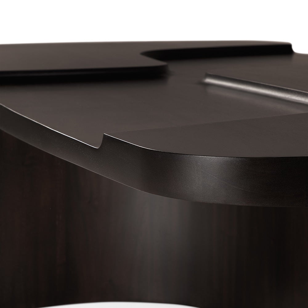 Brutalist-sohvapöytä mahonki 143x75 cm