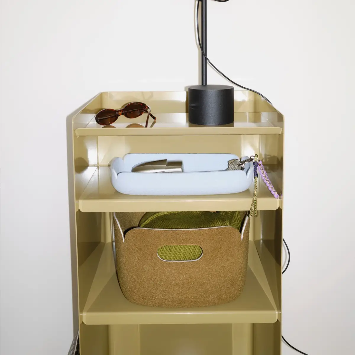 Folded Trolley korkeus avattuna 61,5 cm) – tumma beige-vihreä
