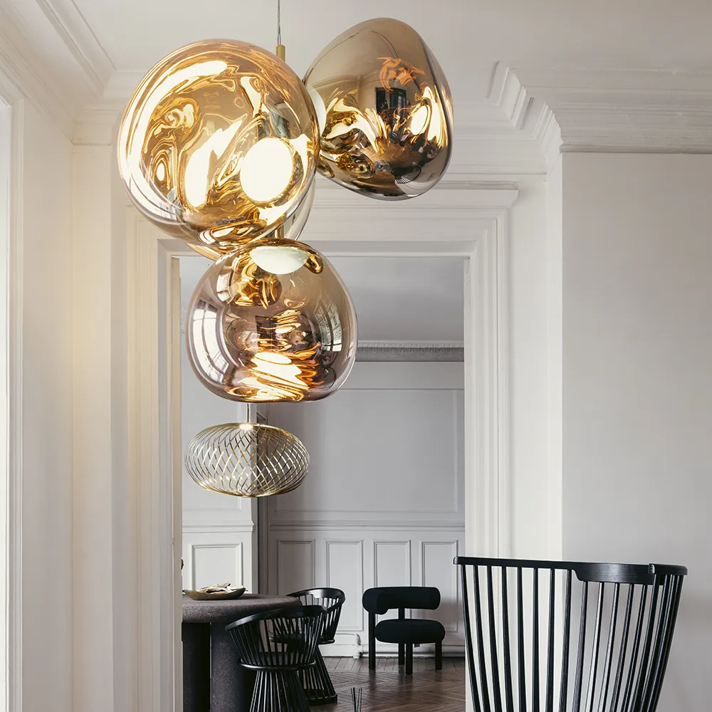 Melt Chandelier Small Gold 
