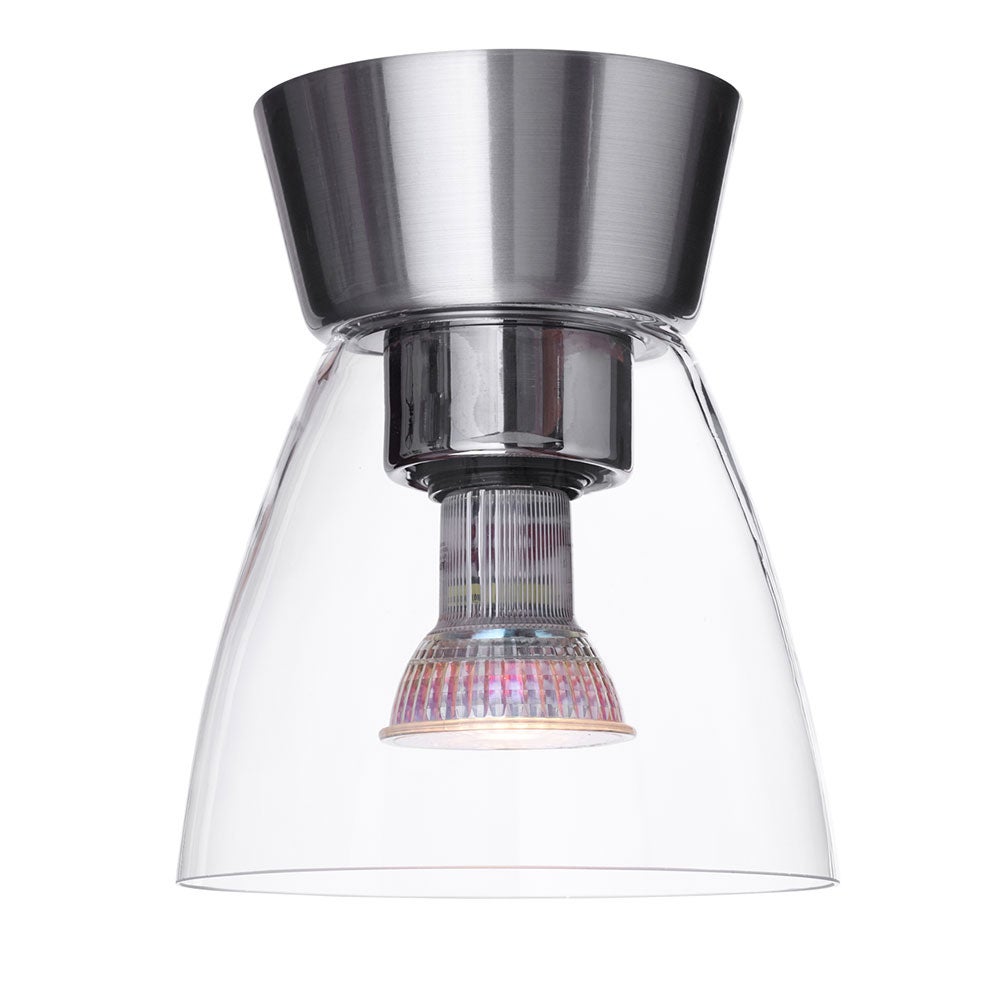 Bizzo Plafond D165 alumiini/Klarglas sis. lamppu