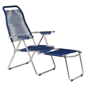 Spaghetti footrest blue matt aurinkotuoli 