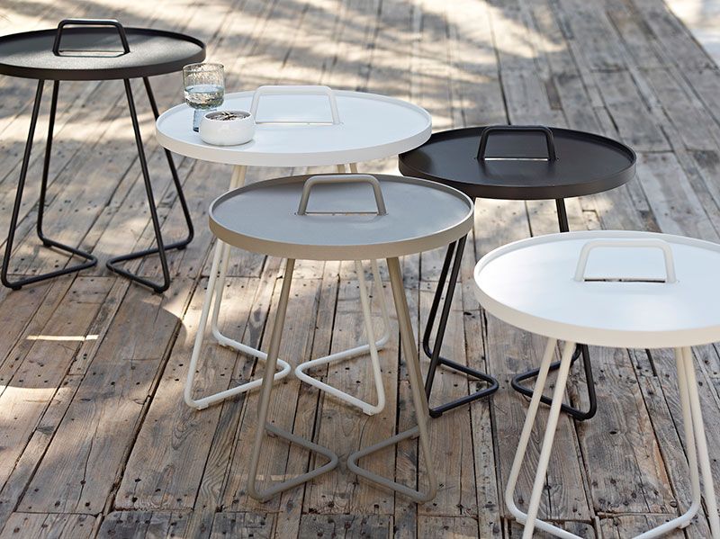 On-The-Move Iso Sivupöytä Valkoinen Alumiini