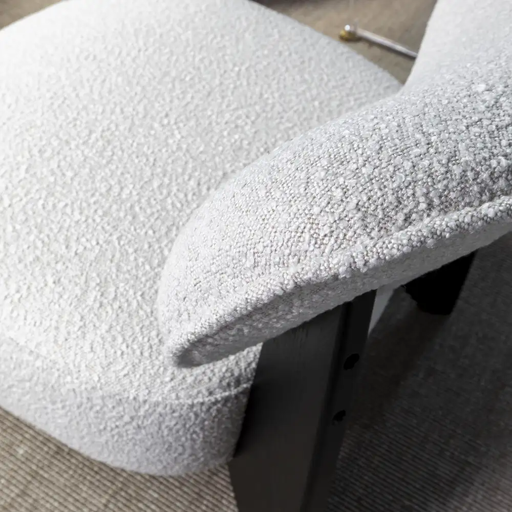 Cadiz kangasnojatuoli Bouclé cream