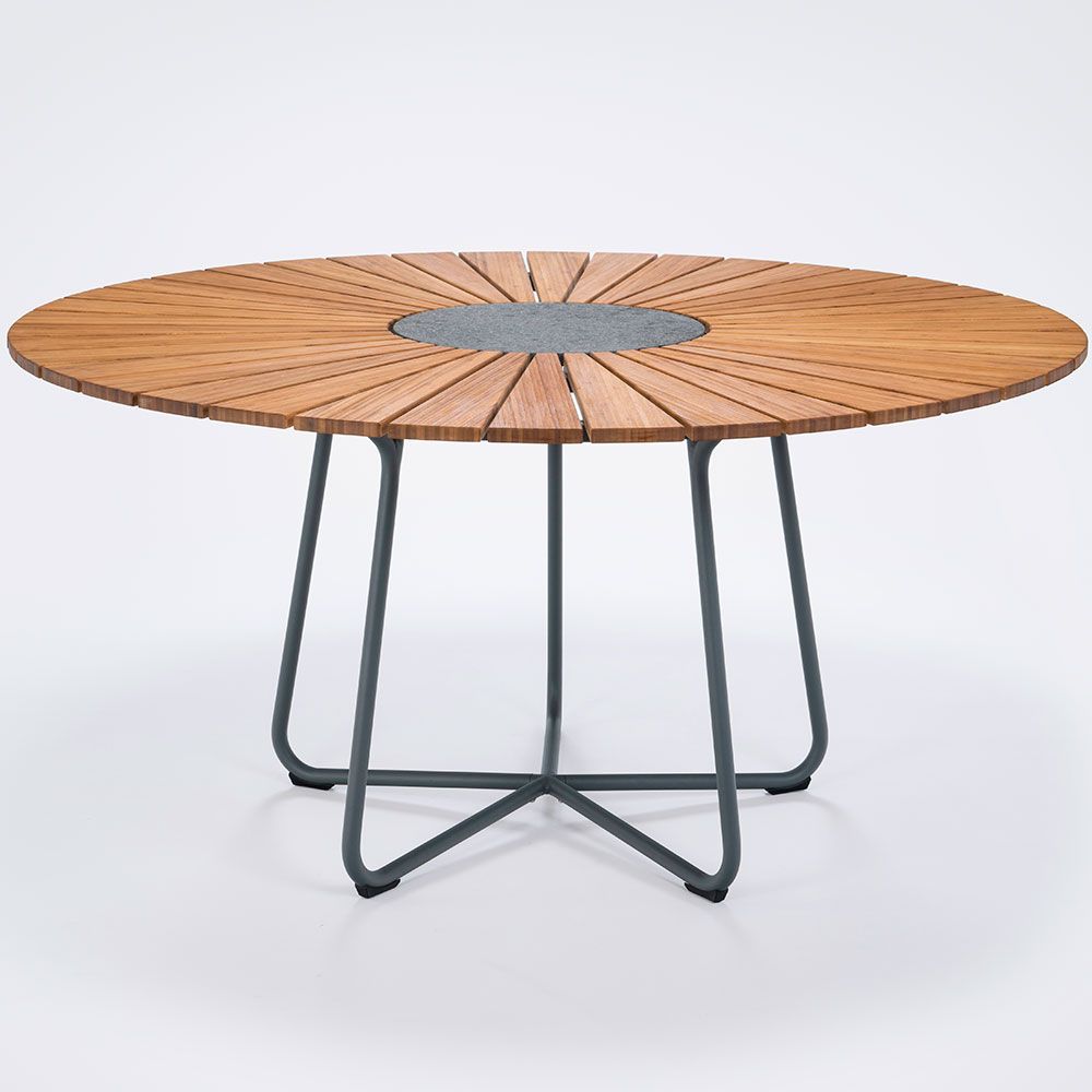 Circle ruokapöytä 150 cm alumiini / bambu