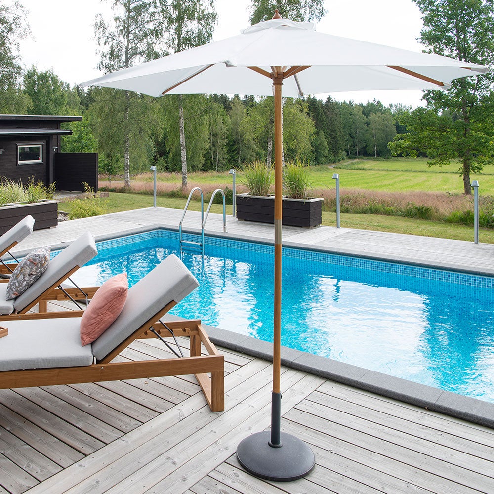 Aurinkovarjon jalusta 35 kg harmaa