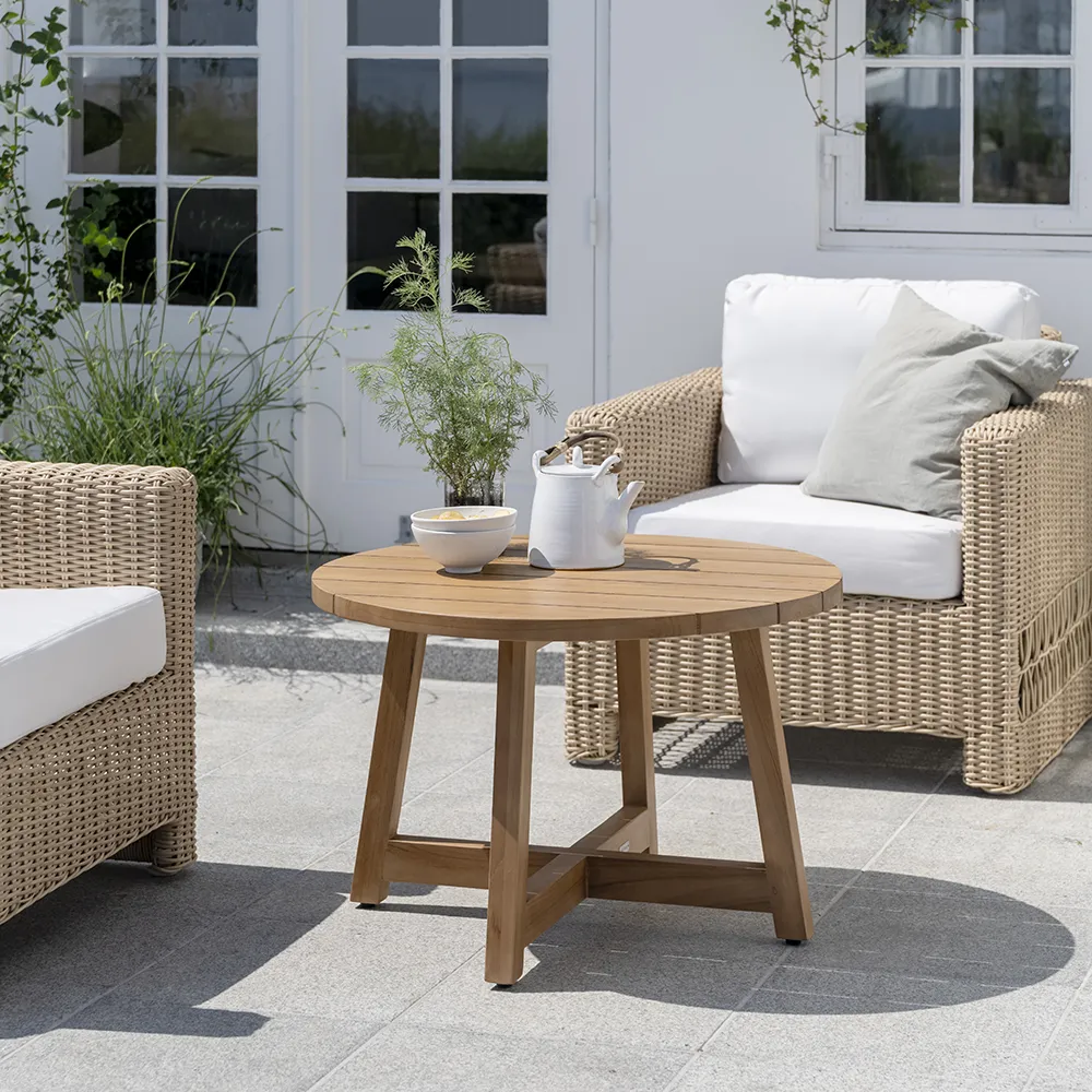 Victor sohvapöytä Ø75 cm tiikki