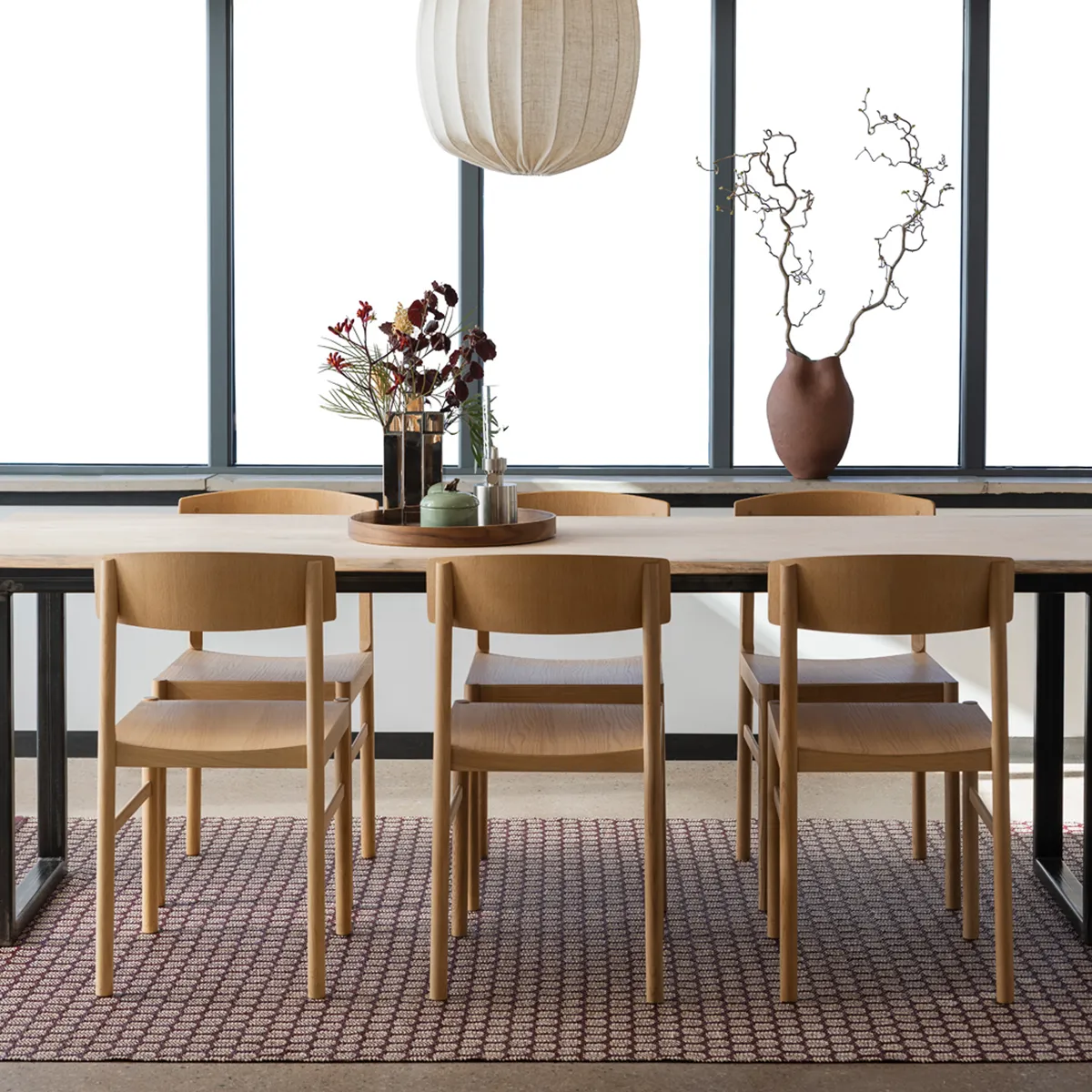 Käännettävä Muovimatto MIMI Burgundy/Cream 180x260 cm