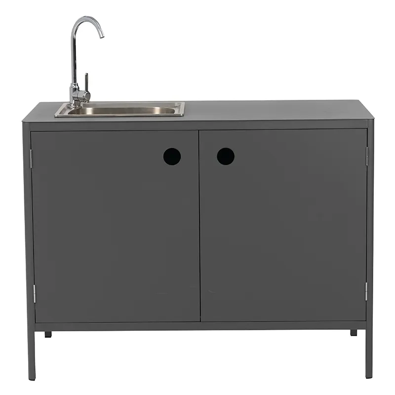 Brafab, Kelia ulkokeittiö   pesuallas ja hana antrasiitti Antracit