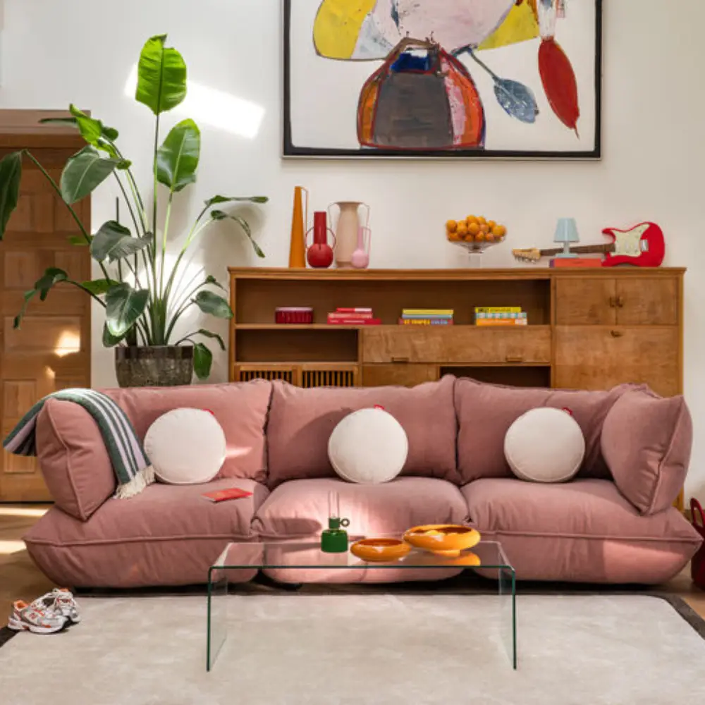 sumo sohvan kulmaosa oikealla cord recycled soft pink