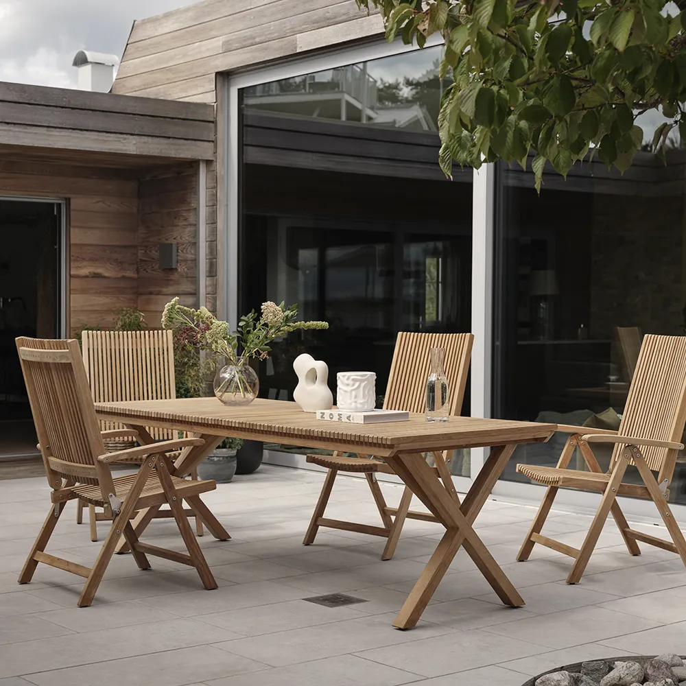 Julita ruokapöytä 90 x 150  cm tiikki Brafab