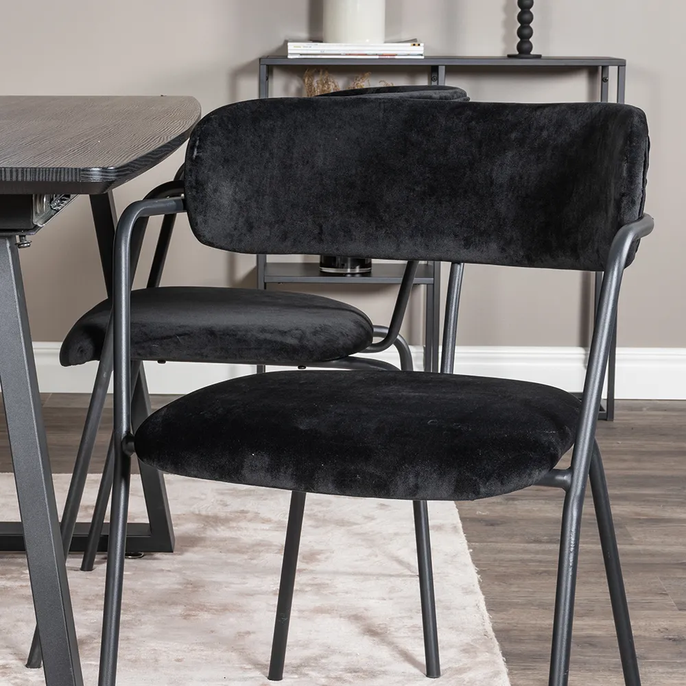 Arrow ruokailutuoli Sort 2 kpl