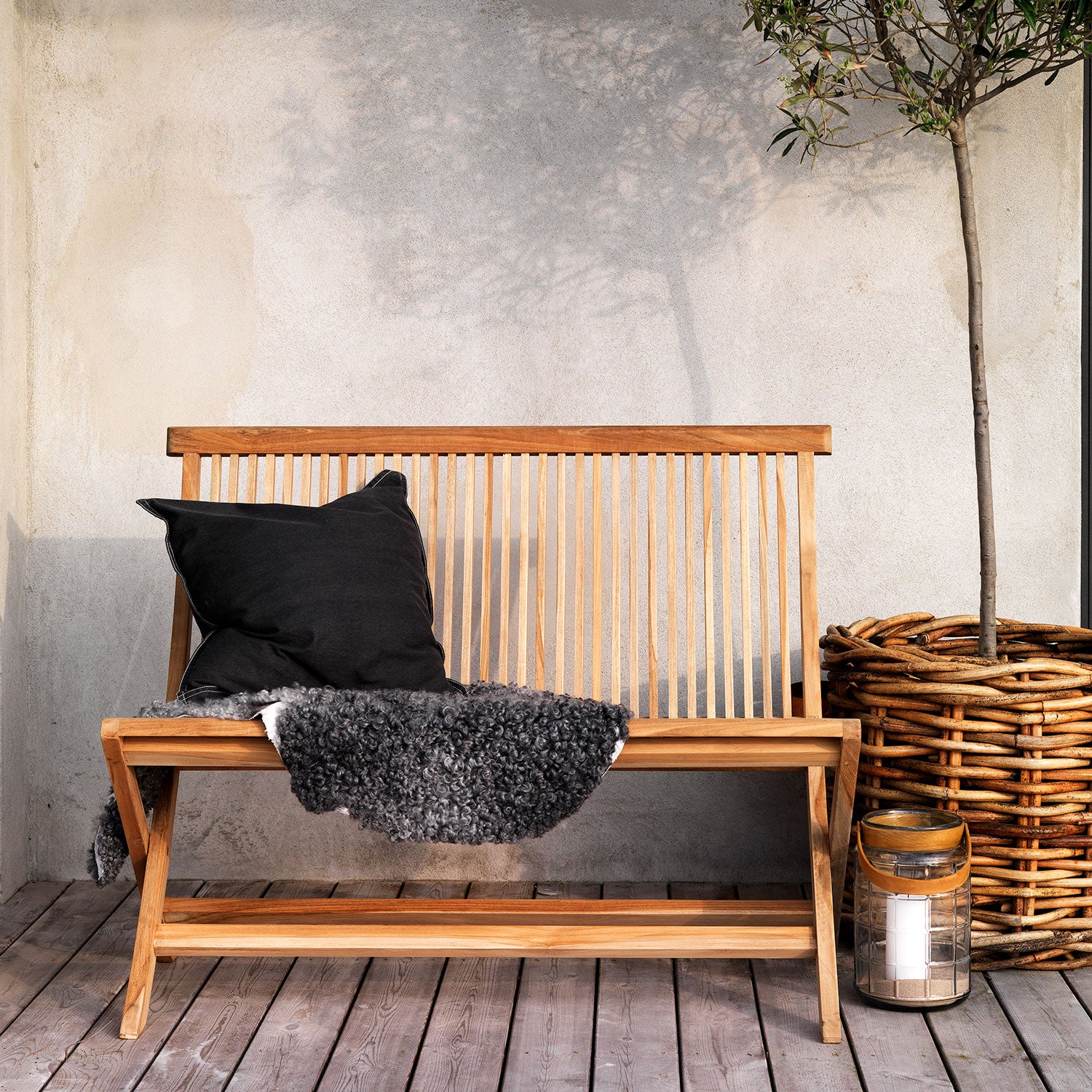 Turin 2-istuttava sohva tiikki 