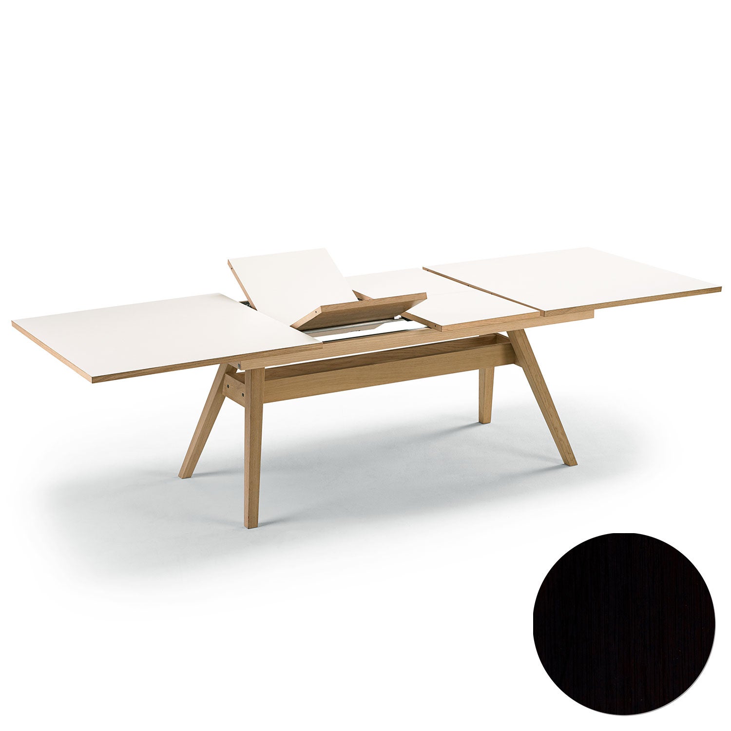 Sm11 pöytä musta tammi lakka 183-275X100X74Cm