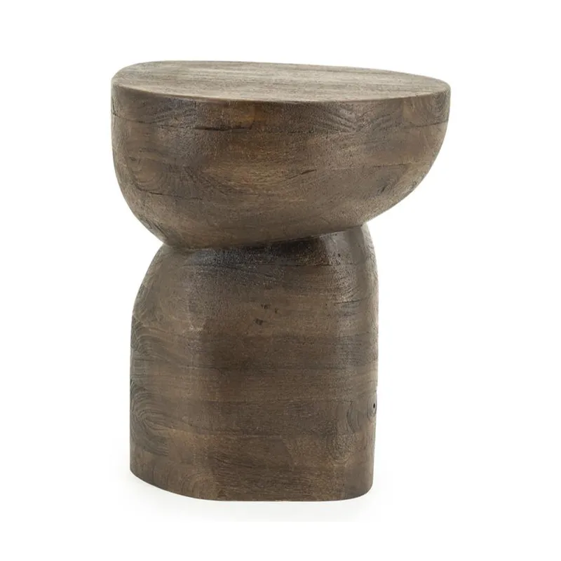 By-Boo, Side table Cobble - brown 37x30x46 cm
