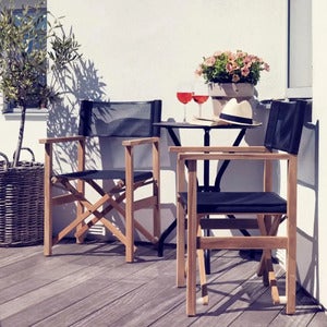 Drama ohjaajan tuoli musta / teak