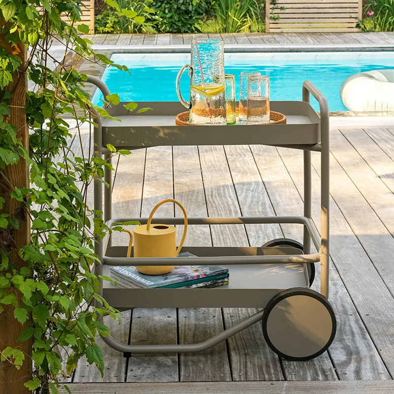 Trolly tarjoiluvaunu  Dusty green