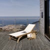 Columbus aurinkotuoli Teak / Valkoinen 