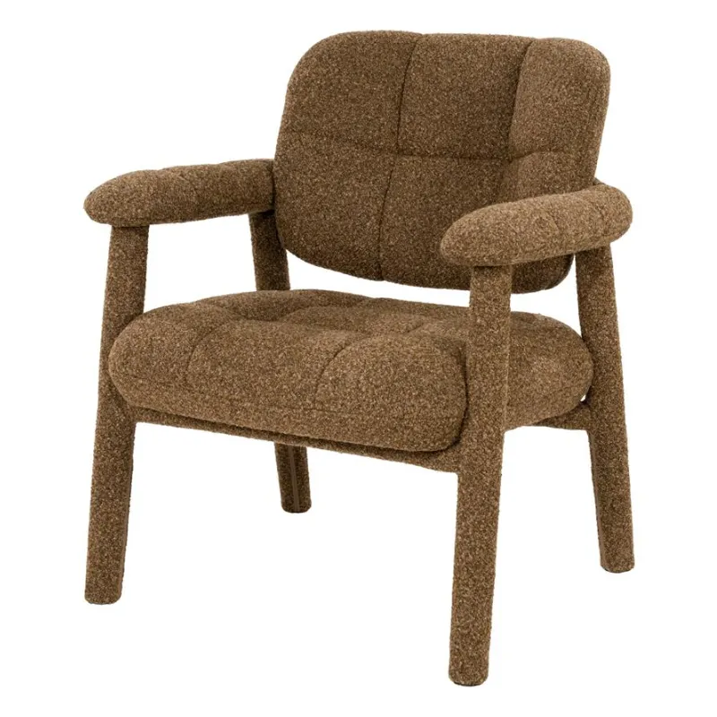 Knox Lounge-tuoli 71,5x73x81 cm Metalli & Kangas Ruskea