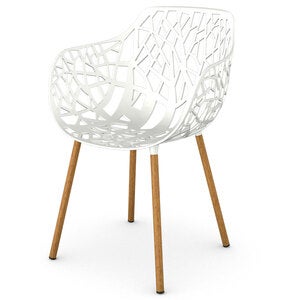 Forest Käsinojallinen tuoli Iroko/White