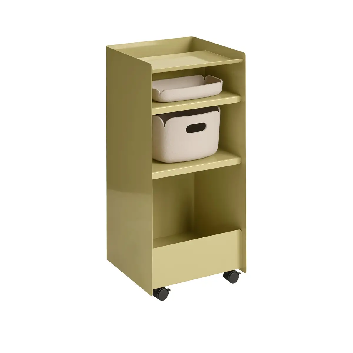 Folded Trolley korkeus avattuna 83,7 cm) – tumma beige-vihreä